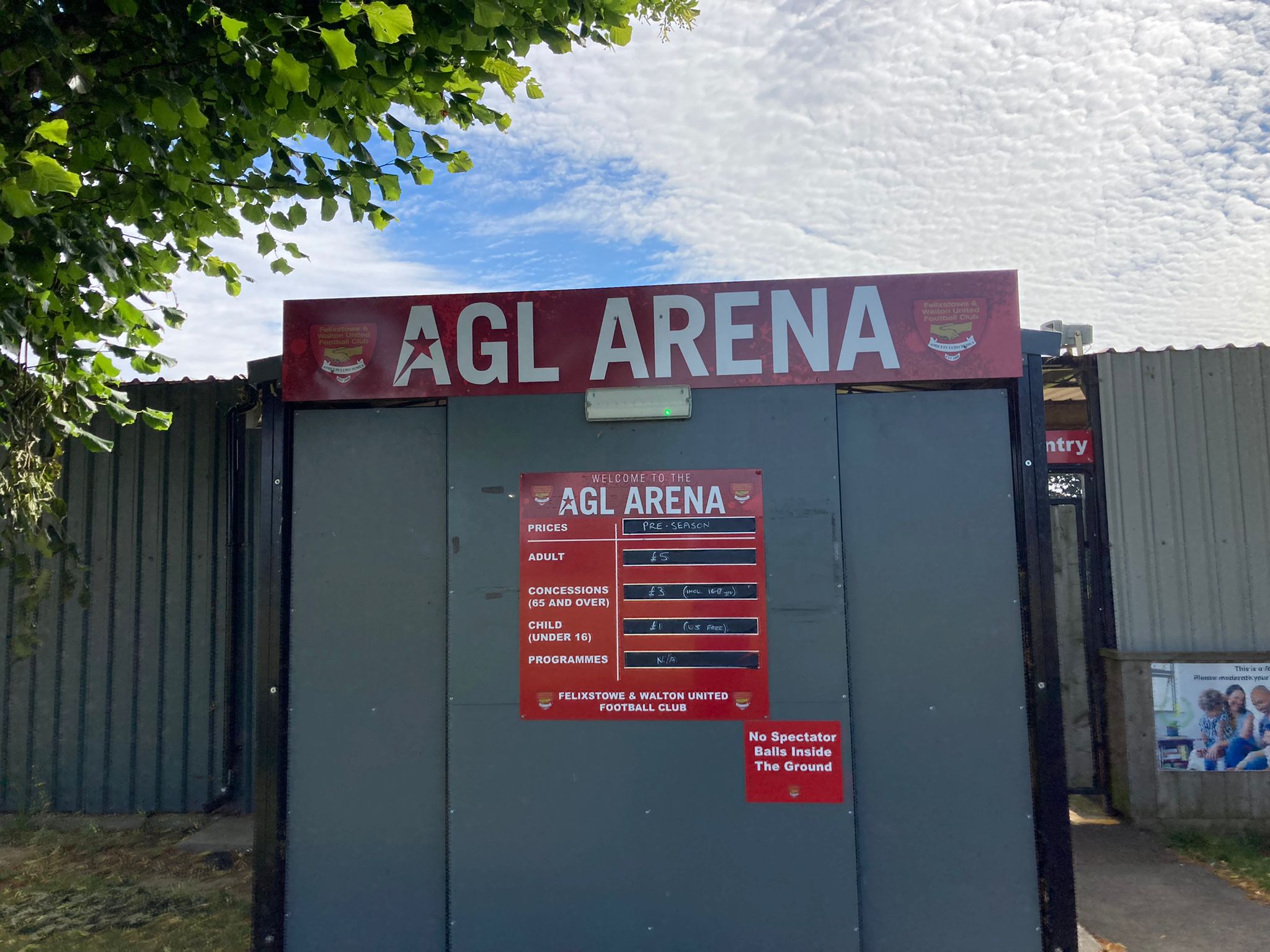 Introducing The AGL Arena Felixstowe Walton United FC